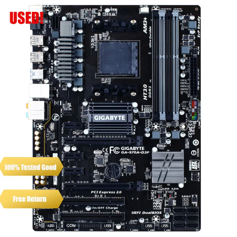 Gigabyte original motherboard GA 970A D3P Socket AM3/AM3+ DDR3 boards 32GB 970 Desktop Motherboard