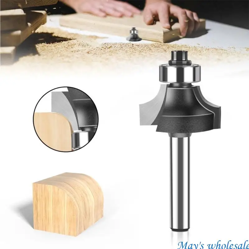 Efficient Round Over Router Bit Professional Router Bit Edges Forming Tool for Density Board Plywood and More Materials 448A