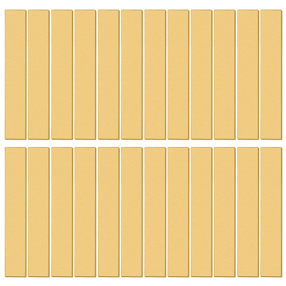 30Pcs H62 Brass Sheets Metal Stamping Rectangle Blanks Brass Bracelet Blanks for Metal Stamping Engraving and DIY Necklace