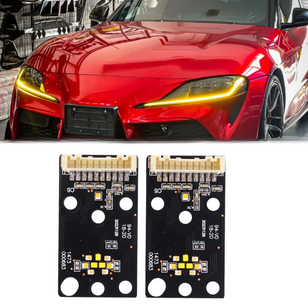 

CSL Yellow Angel Eye DRL LED Boards for 2020 2021 2022 2023 Toyota GR Supra A90 A91 Headlight Daytime Running Light Red Blue