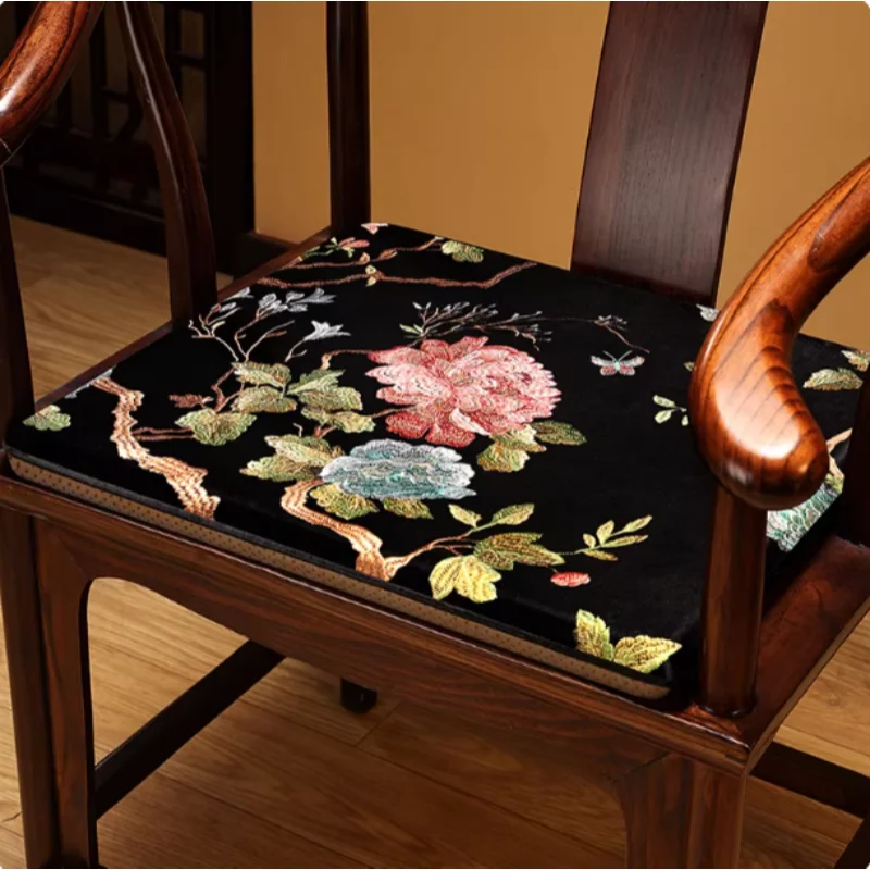 New Chinese Style Chair Cushion Non-slip Thickened Seat Pad for Mahogany Sofa Tea Chair Dining Chair Luxury Home Decoration