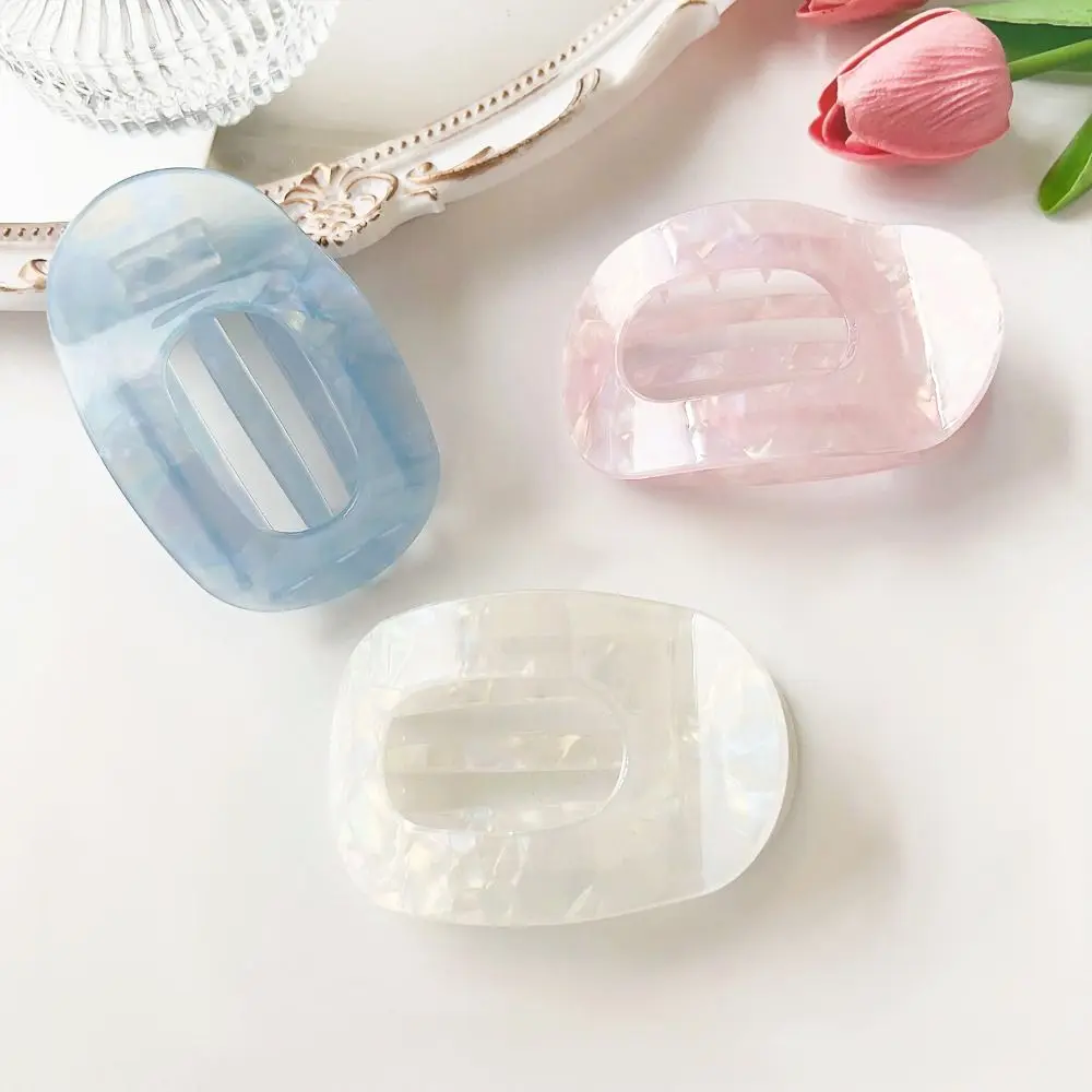 

Elliptic Shape Leopard Hair Claw Headwear Hair Accessories Acetic Acid Hair Clip Candy Color Kroean Style Acetate Barrettes