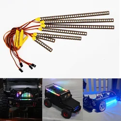 RC araba aksesuarları Drift LED şasi Dazzle işık lambalar için 1/10 1/8 Trxs Trx4 TRX-4 D90 D110 eksenel SCX10