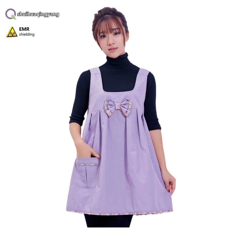 

Electromagnetic radiation protective metal fiber maternity clothes Office equipment EMF shielding plus size maternity dresses