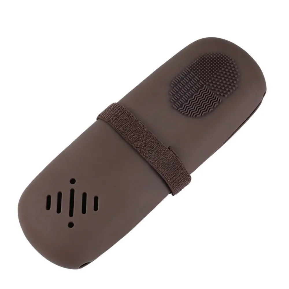 Ventilated Hole Silicone Makeup Brush Bag Shockproof Washable Makeup Brush Case Lightweight Dust-proof Makeup Tool Storage Bag