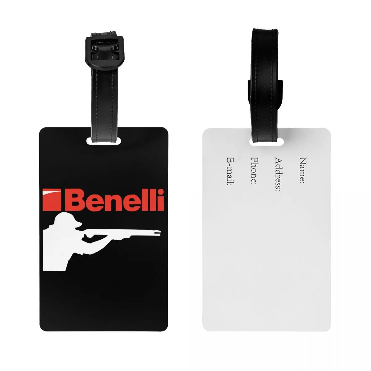 Benelli Vuurwapen Pistool Bagagelabels Voor Koffers Grappige Bagagelabels Privacy Cover Id Label