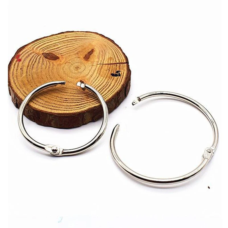 10 шт., кольца для переплета вкладышей, металлическое открывающееся кольцо для офисных книг, кольца, зажимы, брелок для ключей, кольцо для фотоальбома, домашний офис, поставка