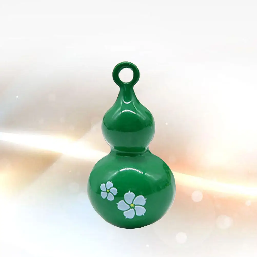Small Seamless Hanging Bell Pendant Gourd Shape Bright Color Smooth Paint Copper Bell Pendant for DIY Backpack Keychain Charm