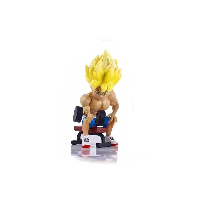 5Pcs/set Dragon Ball Super Saiyan Broly Green Hair Master Roshi Son Goku Bodybuilding muscle PVC Action Figure Model