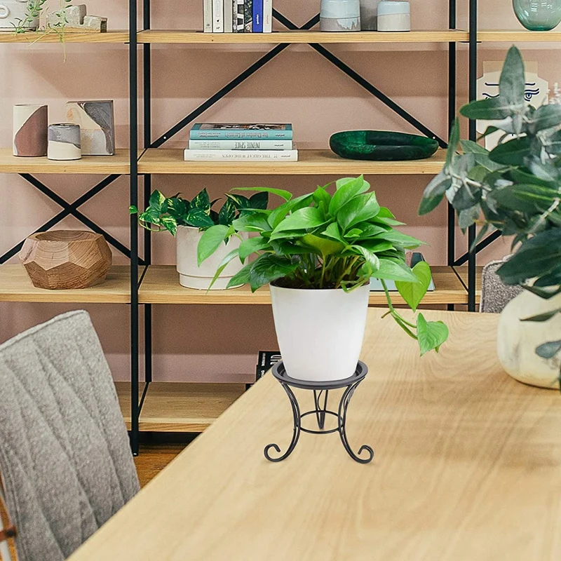 ABZV-taburete de flores, soporte de flores de Metal, taburete de estilo europeo, suelo de balcón, maceta de jardín, soporte para macetero, decoración, estantería para plantas
