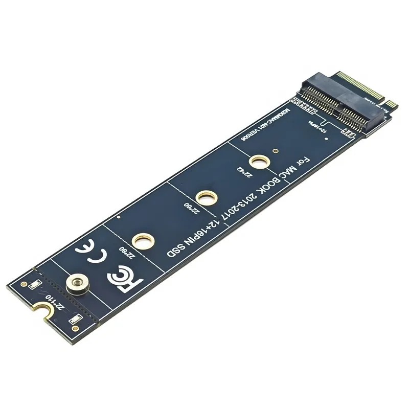M2KMMAC-N01 12+16Pin SSD To M.2 Key-M PCIe 4.0 Adapter Card Compatible with 2013-2017 Notebook Storage Converter Board