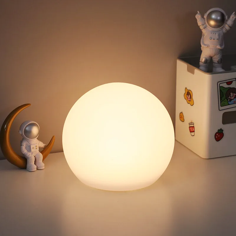 

Dia20cm RGB LED Ball Lamp Remote Control Indoor Home Decoration Table Desk Lamp Bedroom Night Light Sphere GL504-20A