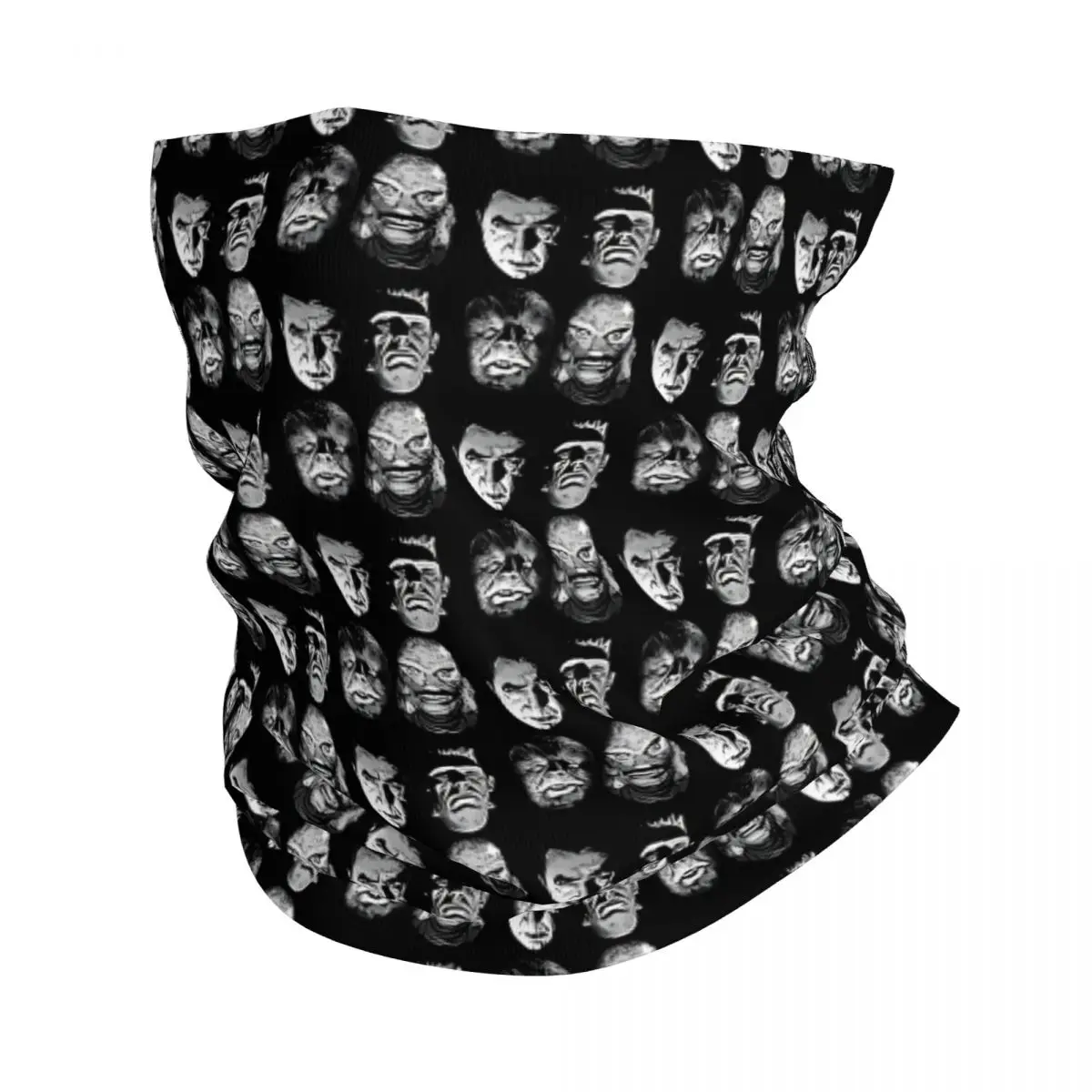 Universal Studios Monsters Mash Dracula Wolfman Frankenstein Thin Wrap Scarf Bandana Neck Gaiter Face Cover Headband