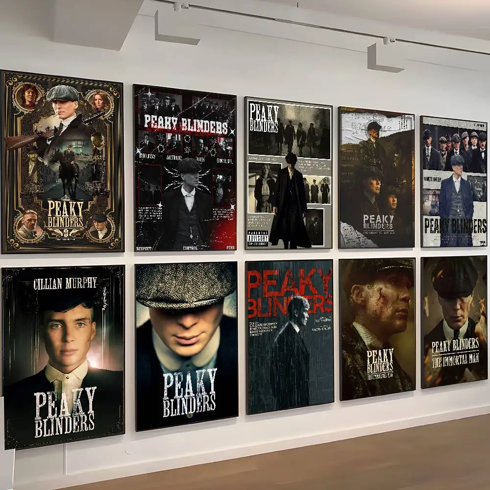 Movie P-Peaky B-Blinders Self-adhesive Art Poster Decoracion Painting Wall Art White Kraft Paper Home Decor