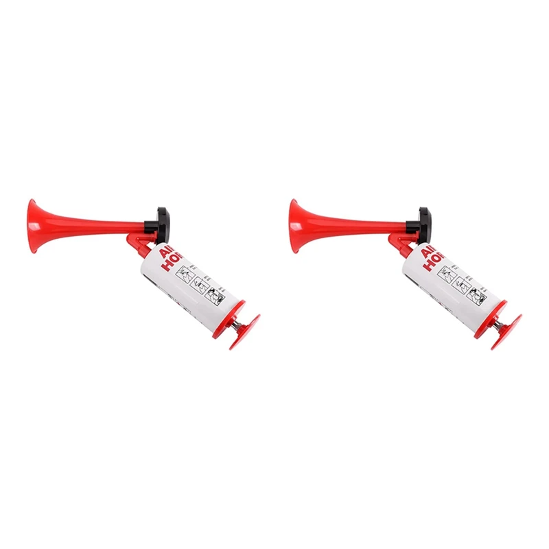 

ABFT-2X Handheld Air Horn, Aluminum+ABS Portable Handheld Air Pump Horn, Loud Noise Maker Safety Horn For Sporting Events