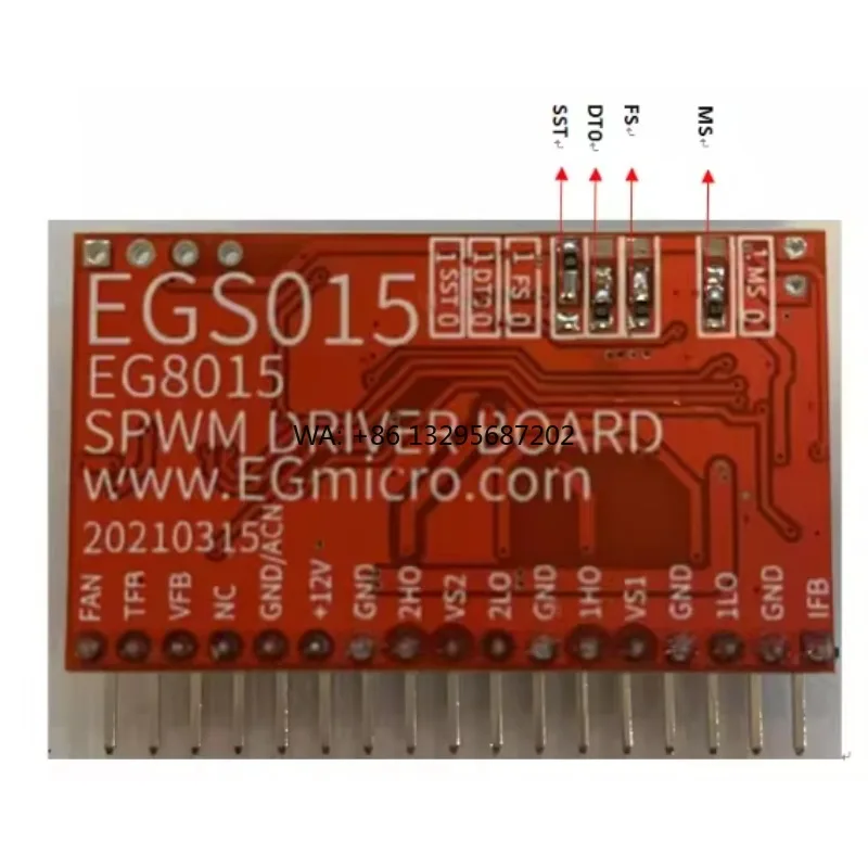 

EGMICRO Direct Sales Pure Sine Wave Inverter Driver Board EGS015 EG8015 Integrated Circuit Inverter Special Chip test Board