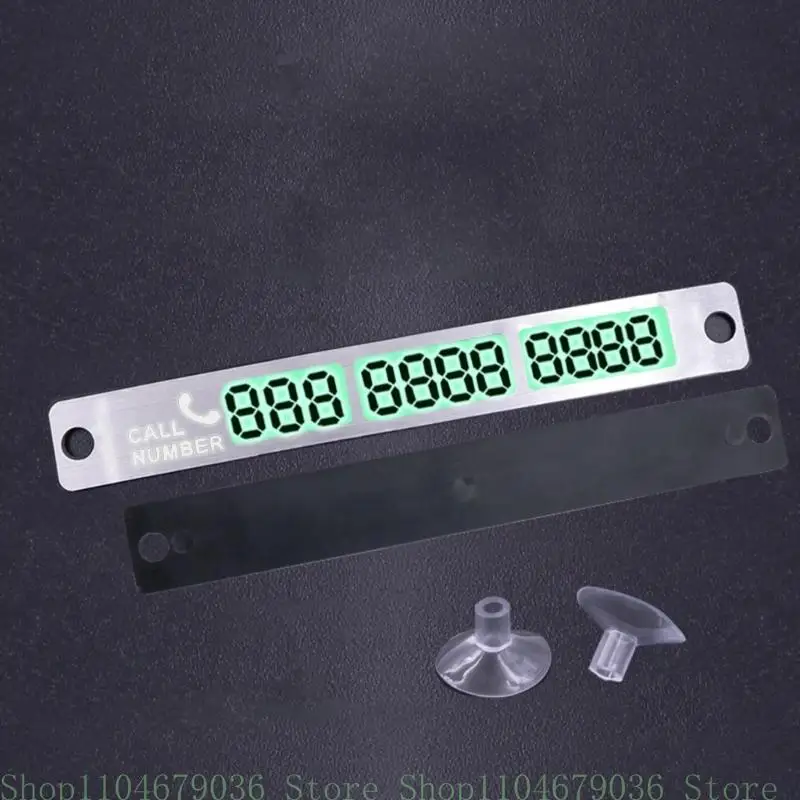 SUV Car Temporary Stop Sign Parking Sticker Card Telephone Number Card Plate Luminous Universal Auto Styling Accessories