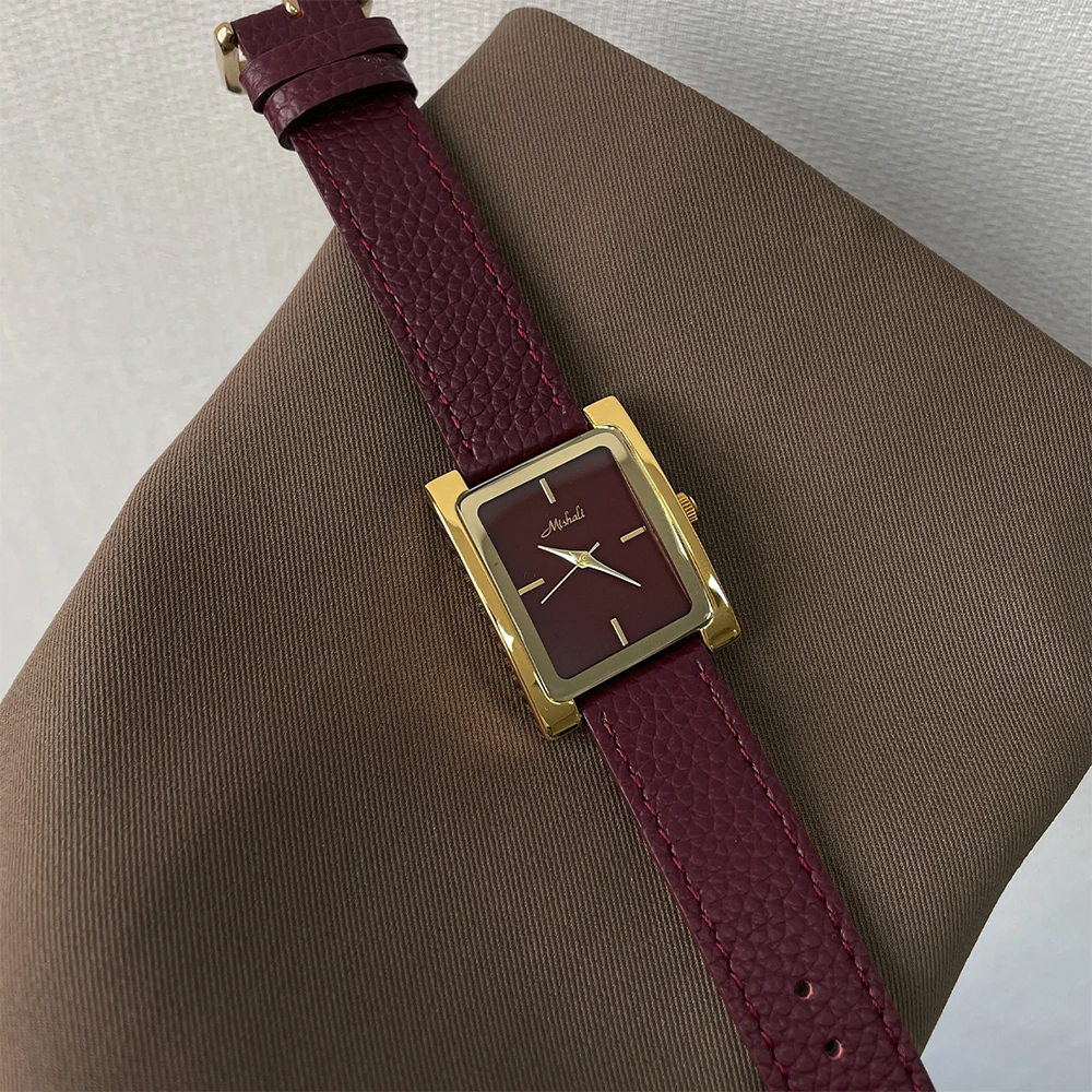 Vintage Temperament Simple square shape dial quartz belt Watch For women\'s girl Lady gift party Women\'s accessories wholesale