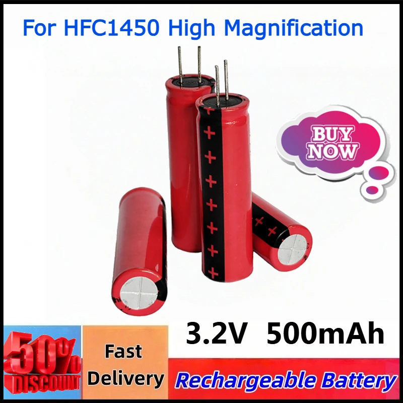 

For HFC1450 High Magnification Can Charge Lithium Iron Phosphate Power 10C Current 5A Accessory Replacement Battery 3.2V 500mAh