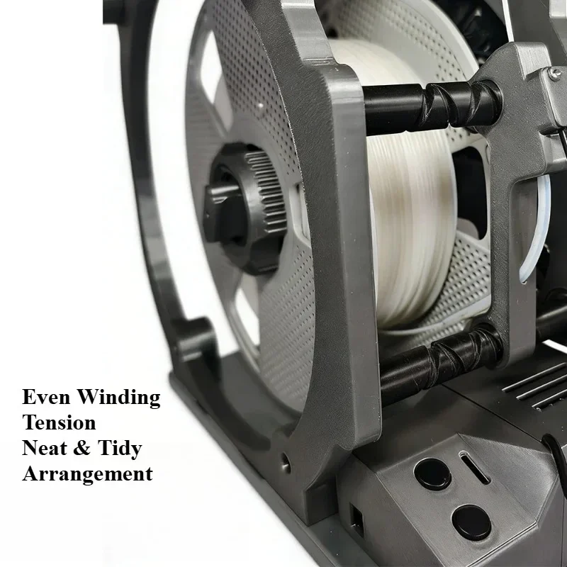 Auto Rewind 3D Printer Filament Spool Winder, 4kg Max Spool Holder Filament Organizer