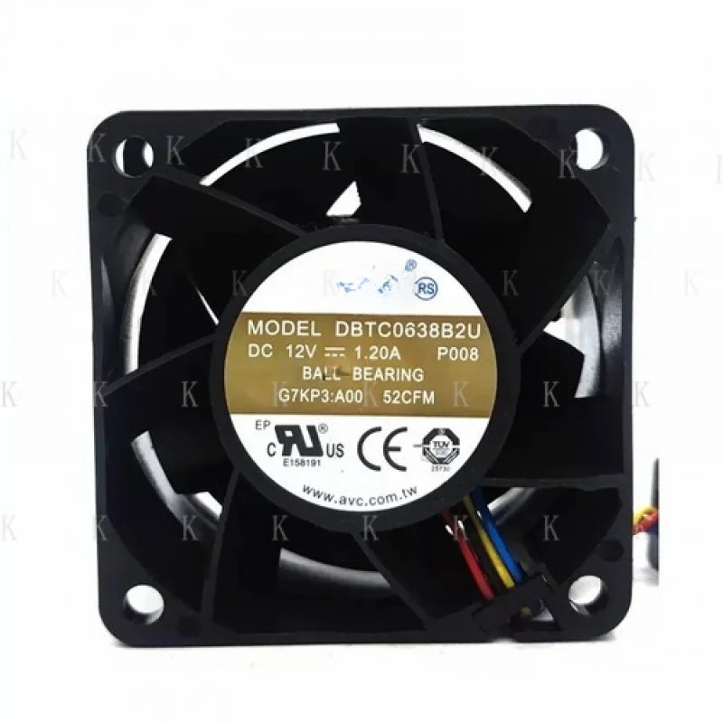 

C 1/шт. ДЛЯ AVC DBTC0638B2U 6038 6 см 12 В 1,20 А 4-проводной охлаждающий вентилятор для серверного корпуса