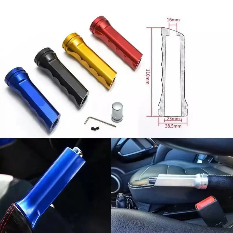 Car Modification Handbrake Handle Cover Universal Aluminum Alloy Handbrake MOMO Handbrake Handle Modification Set of 8 Colors