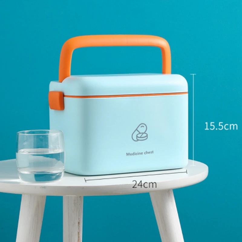 M01K Household Medicine Storage Box Large Capacity Portable Multifunctional Emergency Standing Medicine Storage