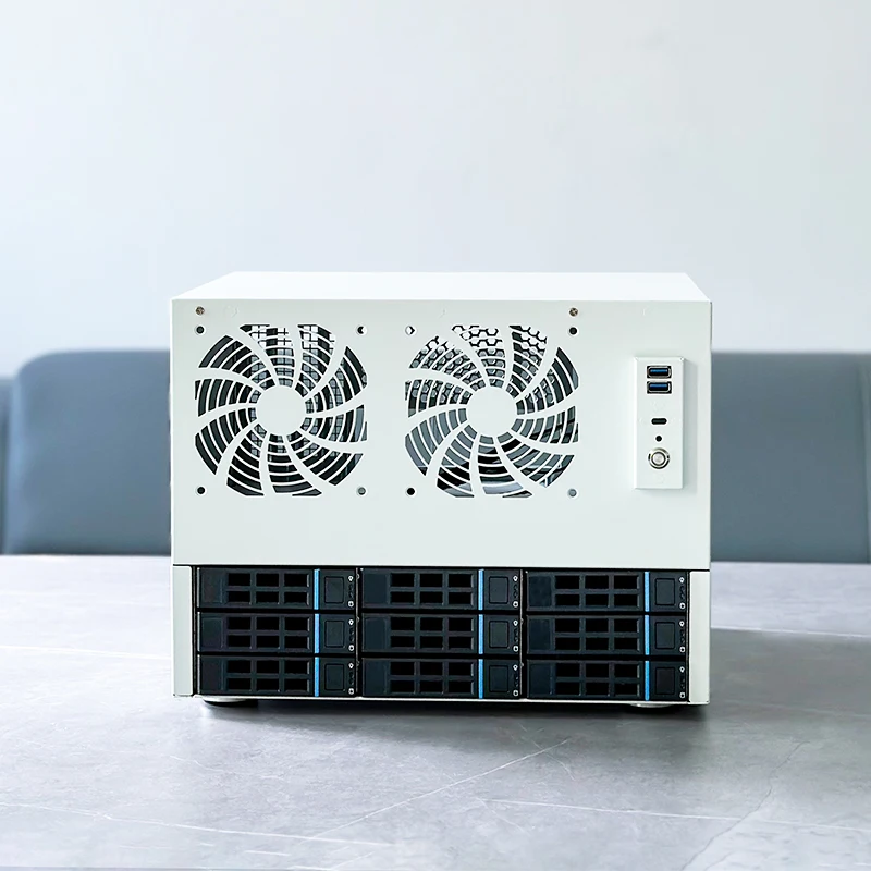 nas MicroATX Full Height PCIE NAS Chassis 8-9 Drive Bays Rack-Mounted