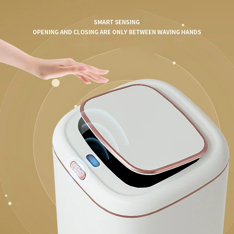 40L Smart Sensor Trash Can Large Capacity Indução Trash Bin Electric Touchless Wastebasket Para Cozinha Banheiro com Tampa