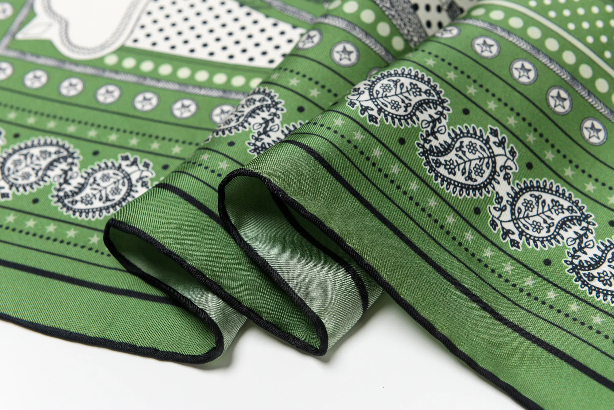 Lenço de seda verde 90cm, bandanas de cabelo quadradas, bordas enroladas à mão, lenços de roupas femininas, acessórios de bolsa, presente de amante de natal