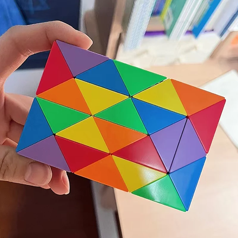 Arcobaleno Pieghevole Magico Cubo Del Serpente Twist Puzzle 24 36 48 72 Segmenti Giocattoli Educativi per I Bambini Sensoriali Rompicapo Giochi