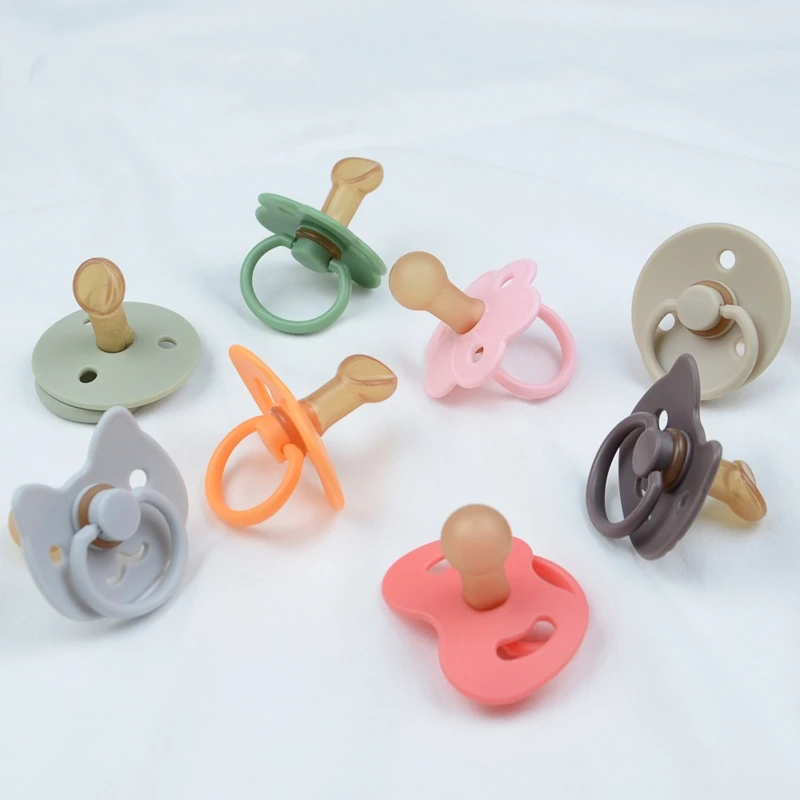 Baby Silicone nipple Pacifier Flower Dummy Pacifiers Bibs Pacifier for Newborn Infant Baby Girls Boys Comfort