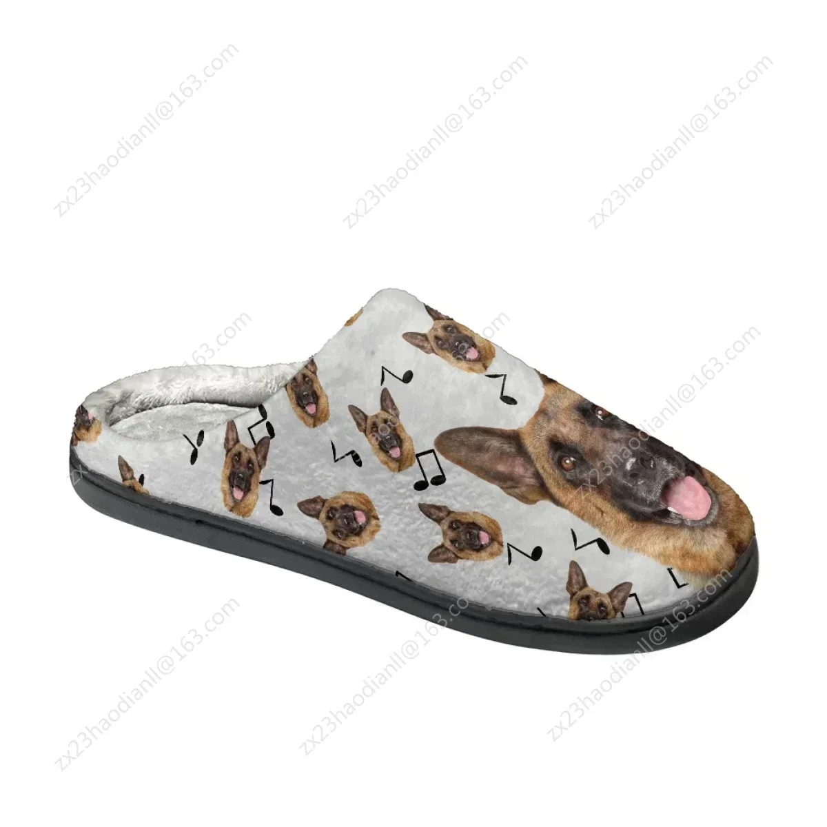 Music Dog Printed Women's Cotton Slippers Non-slip Warm Floor Shoes Dropshipping Comfortable Casual Lady Slipper Zapatos Planos