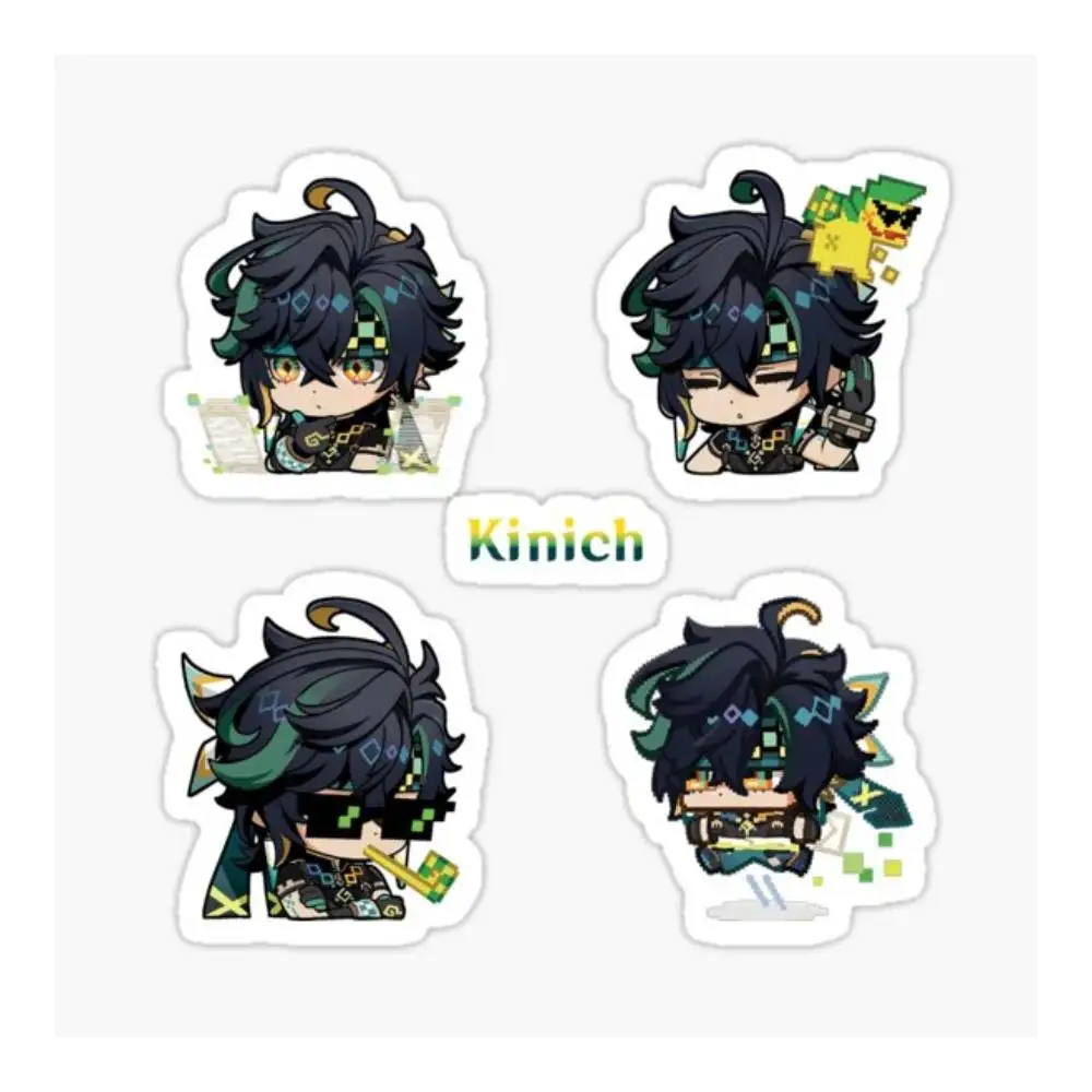 Kinich Chibis Pack _ Genshin Impact OC Fanart Sticker Helmet Flask Cup Laptop Car Vehicle Window Bumper Decal