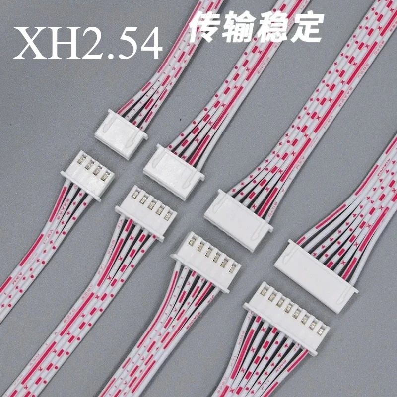 5Pcs XH2.54 2.54mm Female Plug Terminal Cable JST Wire Connector 2/3/4/5/6/7/8/9/10P/12 Pin Single/Double Head Red White Line