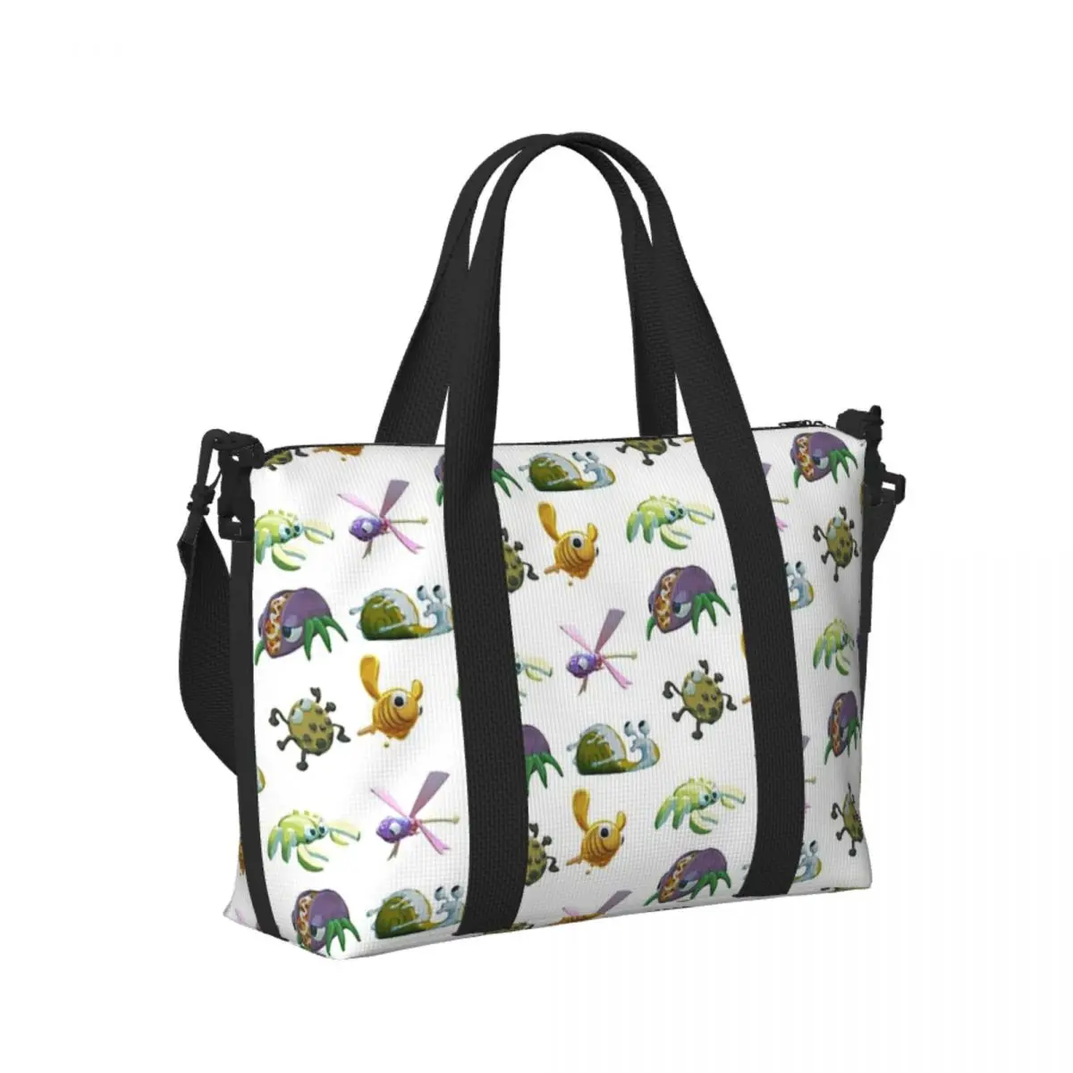 

Bugsnax Sticker Pack Beach Travel Bag Large Capacity Tote Bags for Gym Yoga Women Shopping Duffle Shoulder Bag