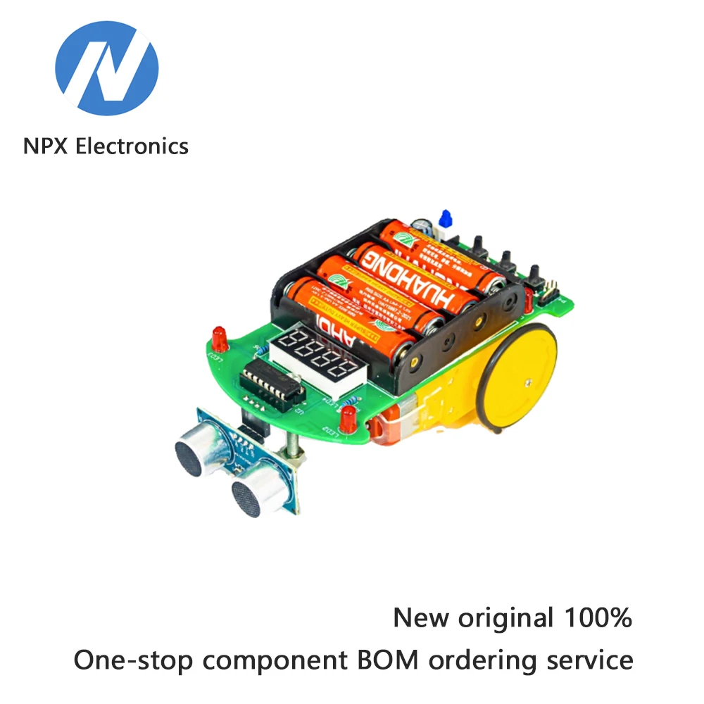 

Ultrasonic distance measurement obstacle avoidance small vehicle welding kit single-chip microcomputer intelligent vehicle