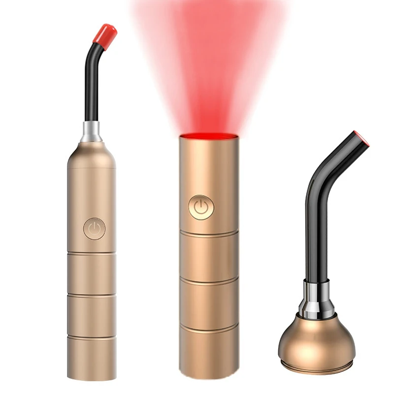 Red Lights Therapy Device Stick Led Infrared Pulse Light Portable Canker Sore Treatment Infrared Wand for Mouth Nose Ear Ankle