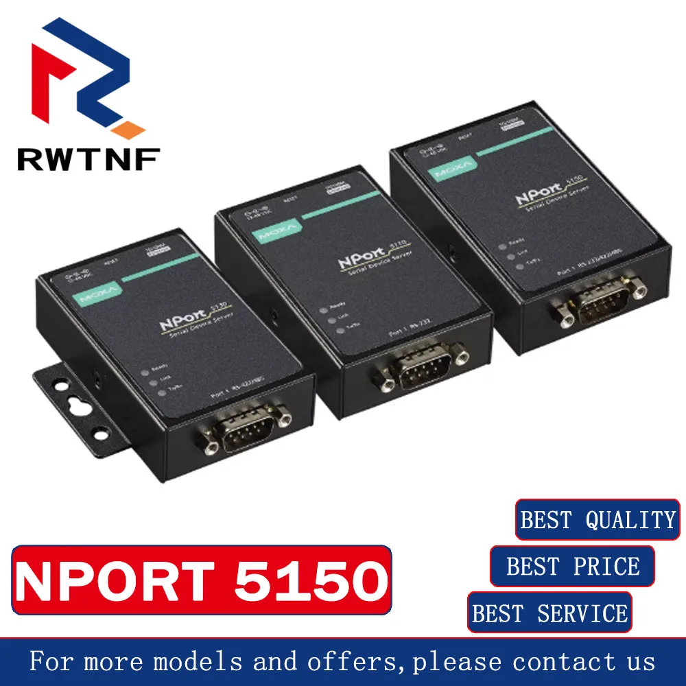 Tout nouveau serveur de Port série NPORT 5150 MOXA 3 en 1, stock d'entrepôt 100% d'origine