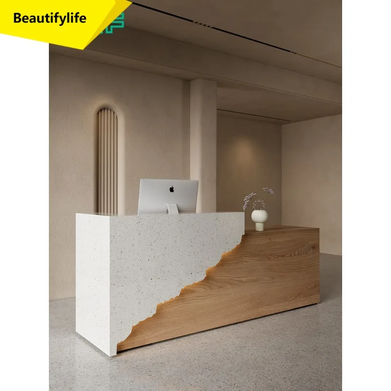 

A57 Company office Reception desk Solid wood homestay checkout page Clothing store Bar