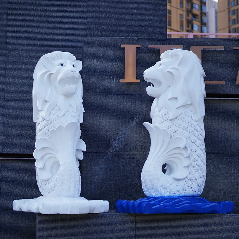 Merlion Ornament Outdoor Model Water Pond Hotel Decorative Animal Fountain