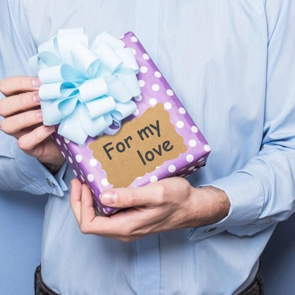 

10PCS Kraft Paper Sealing Stickers Adhesive Blank Label Tags Self Adhesive Gift Packaging Labels for Christmas Wedding