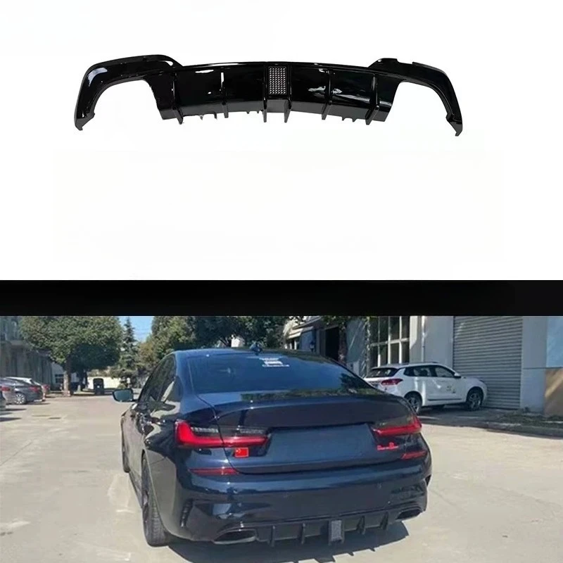 

For 3 Series G20 G28: DS Style Rear Bumper Diffuser Lip, PP Material Rear Spoiler & Splitter Upgrade | Back Lips Kit