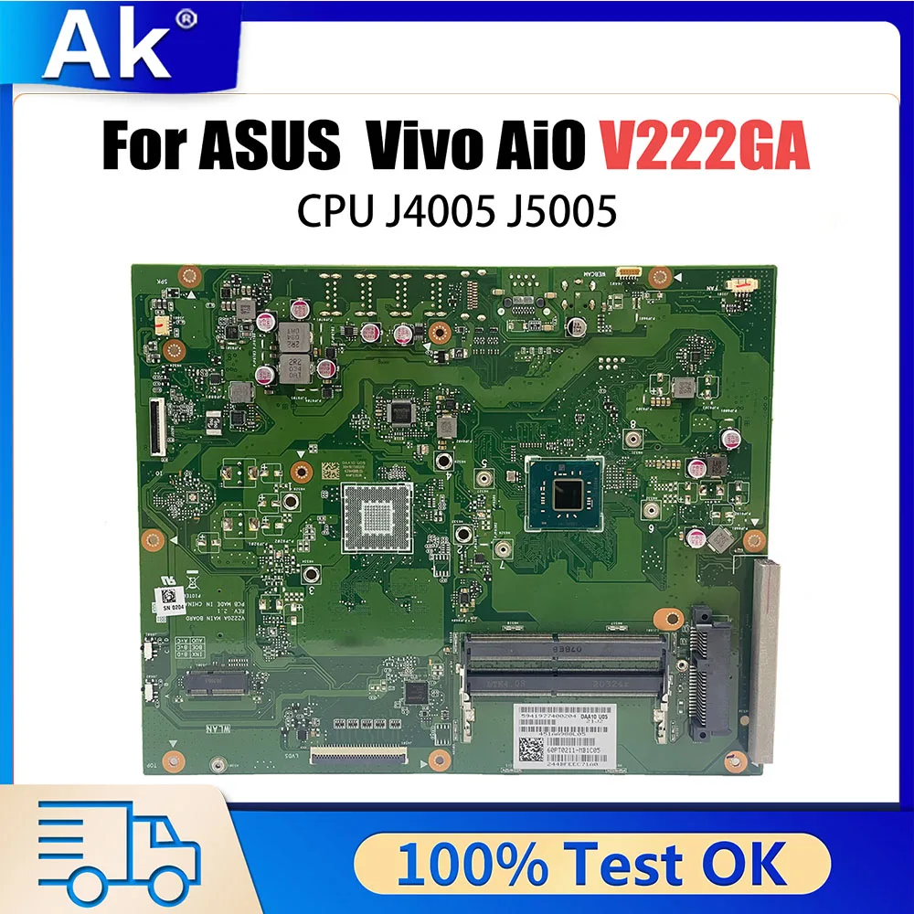 

V222GA Notebook Motherboard For ASUS AIO Laptop Mainboard With CPU J4005 J5005 DDR4 100% Tested Fully OK