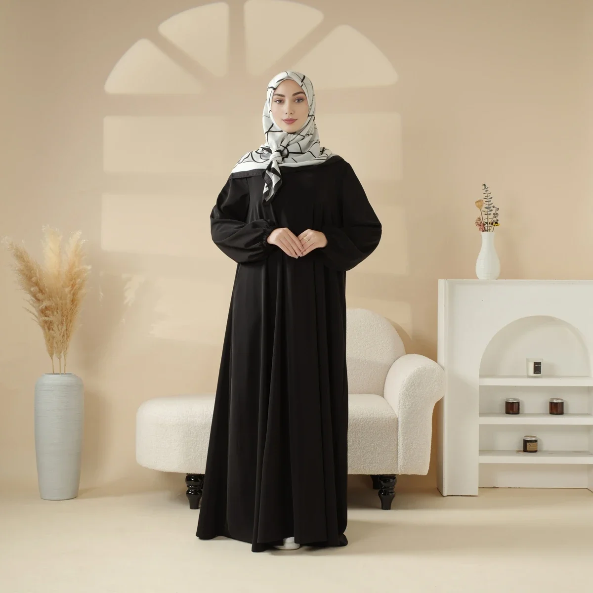 

Muslim Woman Abaya with Pockets Islam Long Dresses Moroccan Caftan Dubai Ramadan Dress Kebaya Femme Robe Jalabiya Kaftan Abayas
