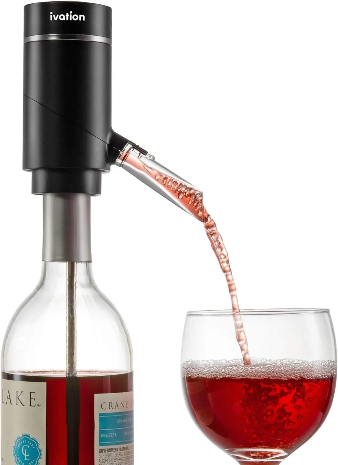 

Electric Wine Aerator and Dispenser | Rechargeable Automatic Wine Pourer with Touch Button Control, Precision Spout, On/Off