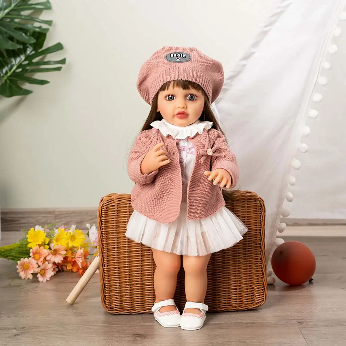 Puppe Schuhe Kleidung Handgemachte Stiefel 7,5-8 cm Schuhe Für 21 Zoll Amerikanischen 55 cm Baby Neue Geboren Puppe zubehör Für Generation Mädchen Spielzeug – Detail 5