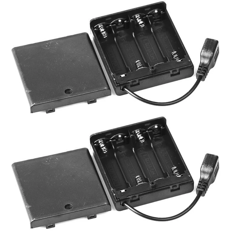 4Slots 2A Battery Powered USB Light Strips Adapter Switchable Design 77JC