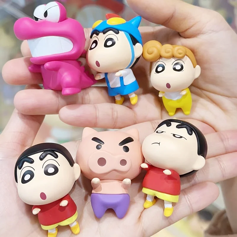 

Genuine Crayon Shin-Chan Blind Box Collectible Anime ation Figurine Hippers Mobile Phone Screen Decoration Interesting Toys Gift