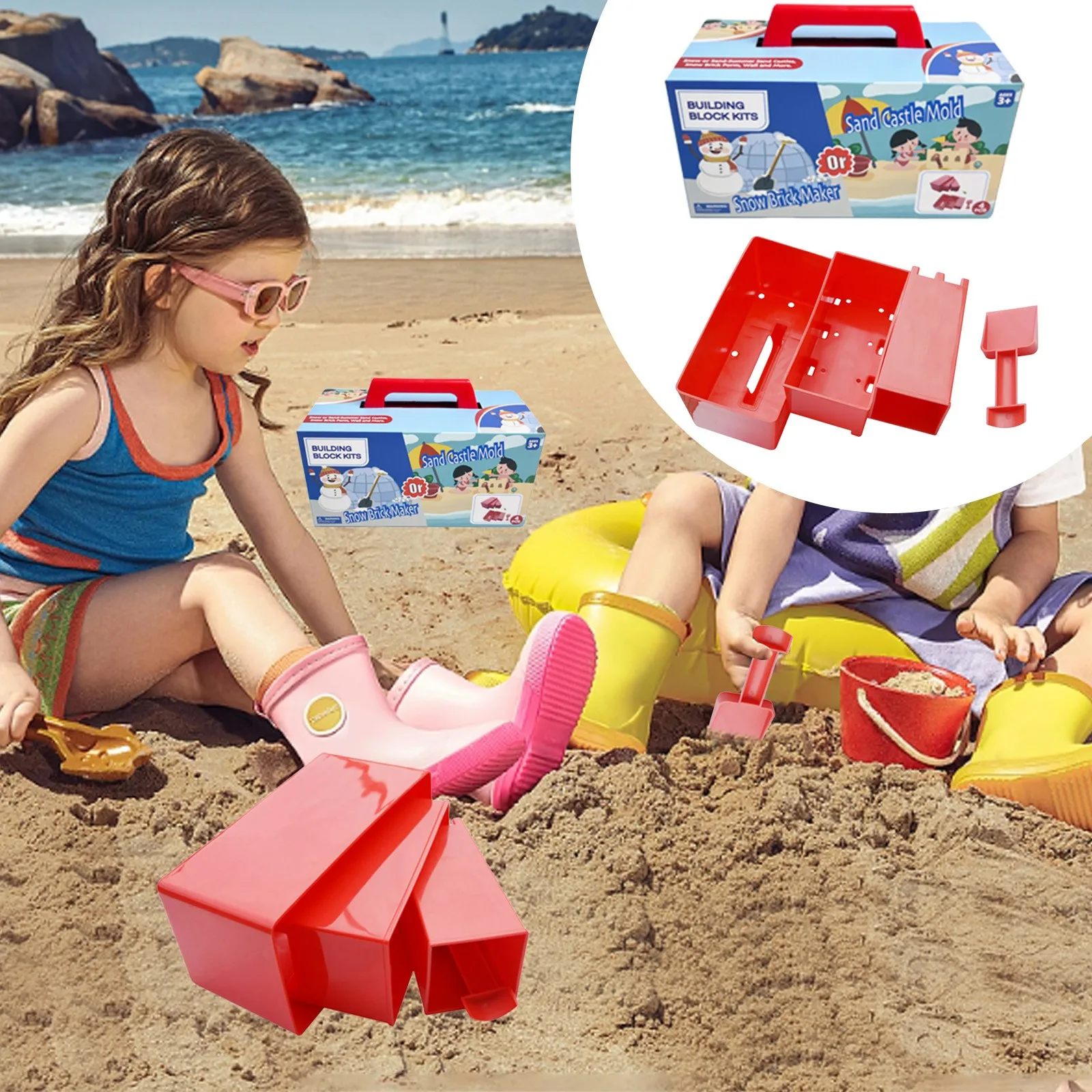 子供のための雪の城の建設,犬,ビーチのおもちゃ,砂のキット,冬,夏,屋外の楽しみ,幼児のためのシャベル